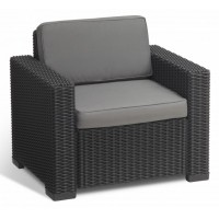 ALLIBERT CALIFORNIA POLTRONA GRAPHITE CON CUSCINO