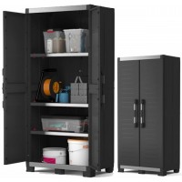 ARMADIO RESINA KETER GARAGE ALTO NERO L89 P54 H188CM