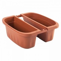 BALCONETTA DOPPIA KLUNIA CM 40 X 19,8 X 18,5 LT.7 TERRACOTTA