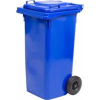 BIDONE X RIFIUTI C/RUOTE 120LT BLU