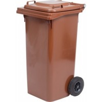 BIDONE X RIFIUTI C/RUOTE 120LT MARRONE