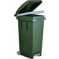 BIDONE X RIFIUTI C/RUOTE 80LT VERDE