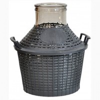 DAMIGIANA IN VETRO A BOCCA LARGA LT.10 - D. BOCCA 11,5 CM SENZA TAPP