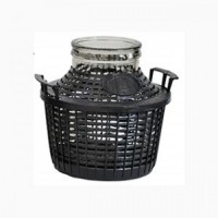 DAMIGIANA IN VETRO A BOCCA LARGA LT.5 - D. BOCCA 11,5 CM SENZA TAPP