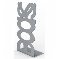 FERMALIBRO IN ACCIAIO MOD. BOOKS ARGENTO