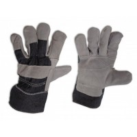 GUANTI LAVORO CROSTA DORSO TELA TG.10,5 - CF. CAVALIERE