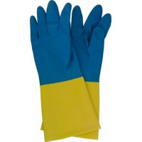 GUANTI LAVORO LATTICE NEOPRENE TG. 8 MAURER GIALLO-BLU