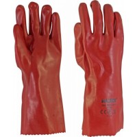 GUANTI LAVORO PVC 100% ROSSO LUNGO 35CM TG.10 MAURER