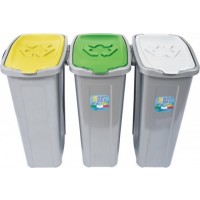 PATTUMIERA PER DIFFERENZIATA 35LT  SET 3PZ 3X35LT