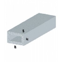 PROFILO ARGENTO H.100 CM TUBO RETTANG. 30X15X1 MM**
