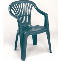 SEDIA RESINA VERDE ARGO-SCILLA CON BRACCIOLI
