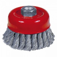 SPAZZOLA A TAZZA PER SMERIGLIATRICE FILO 0,50 MM - D. 100 MM