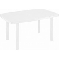 TAVOLO RESINA BIANCO RETTANG. ULISSE 137X85X72H CM