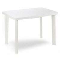 TAVOLO RESINA RETTANG. FARETTO BIANCO