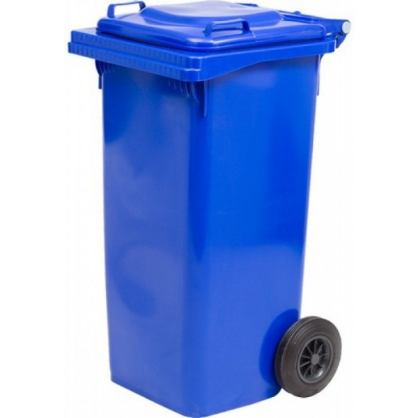 BIDONE X RIFIUTI C/RUOTE 120LT BLU