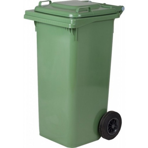 BIDONE X RIFIUTI C/RUOTE 120LT VERDE