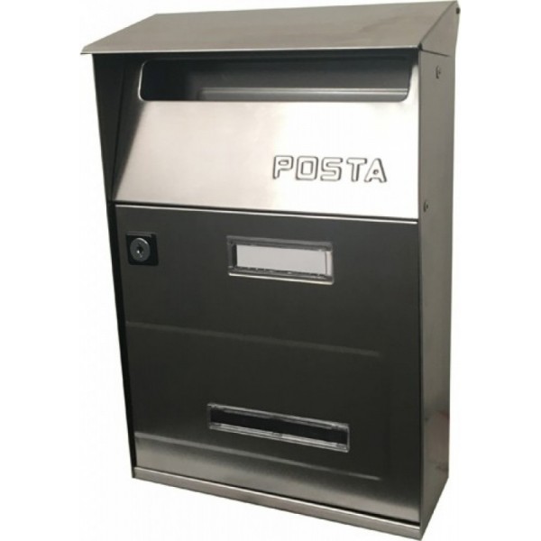 CASSETTA POSTALE ALUBOX EFFE-T INOX SATINATA