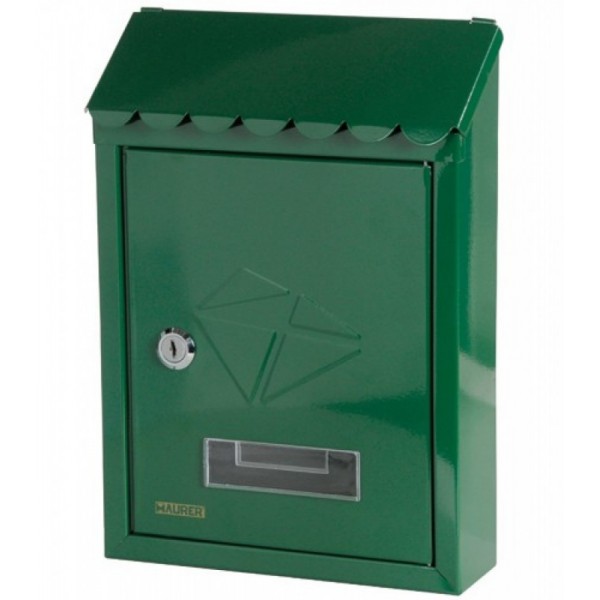 CASSETTA POSTALE MAURER STAMP VERDE 21X6,8X30HCM