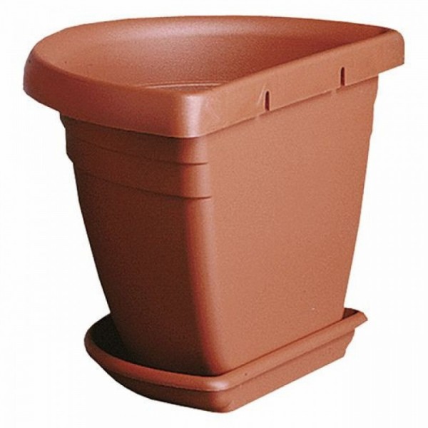 VASO con SOTTOVASO GERLA CM 30 X 20 X 22 - LT. 5    GI0181