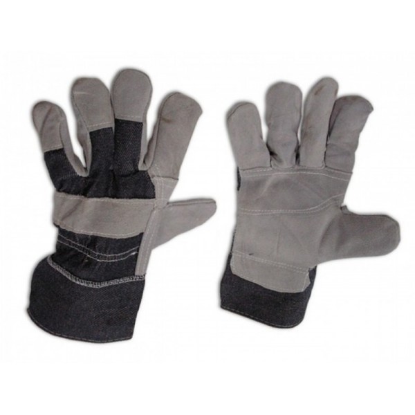 GUANTI LAVORO CROSTA DORSO TELA TG.10,5 - CF. CAVALIERE