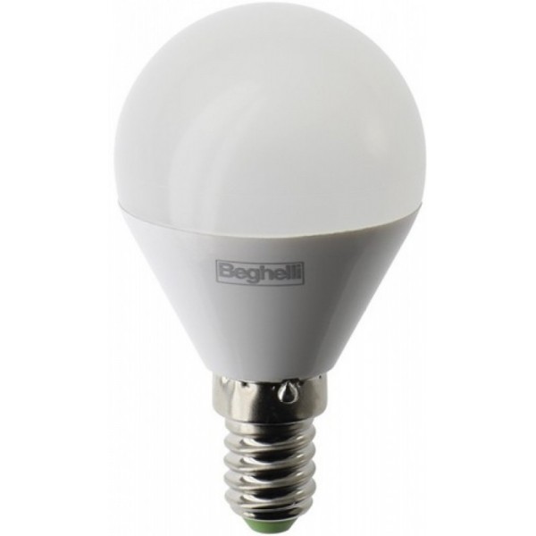 LAMPADA LED SFERA E14 7W 3000K BEGHELLI SUPERLED 58064