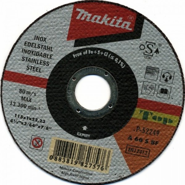 MOLA TAGLIO ACCIAIO INOX MAKITA 115X1MM