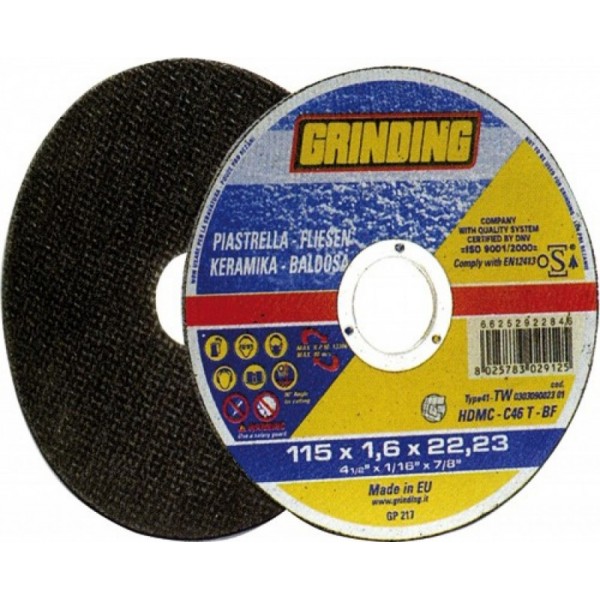 MOLA TAGLIO CERAMICA HD MC GRINDING 115X1,6MM