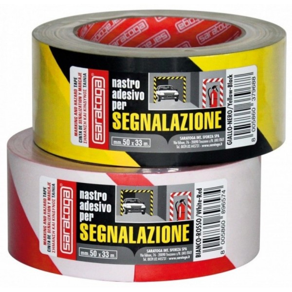 Nastro adesivo segnaletico Giallo/Nero