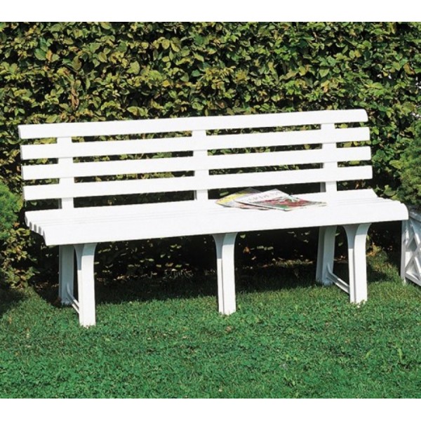 PANCHINA RESINA BIANCA PROCIDA 150X51X73HCM