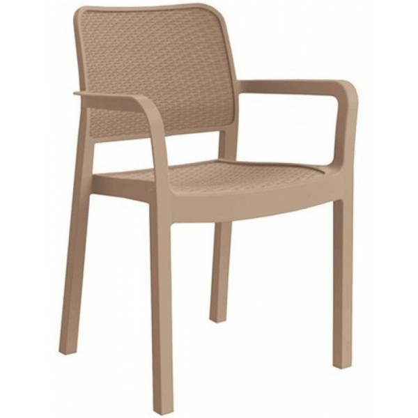 POLTRONA RESINA SAMANNA KETER CAPPUCCINO