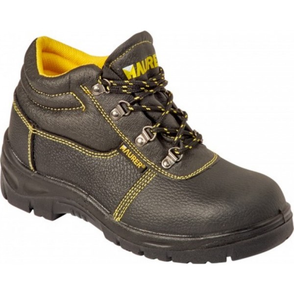 SCARPE ALTE NERA PELLE 41 MAURER S3