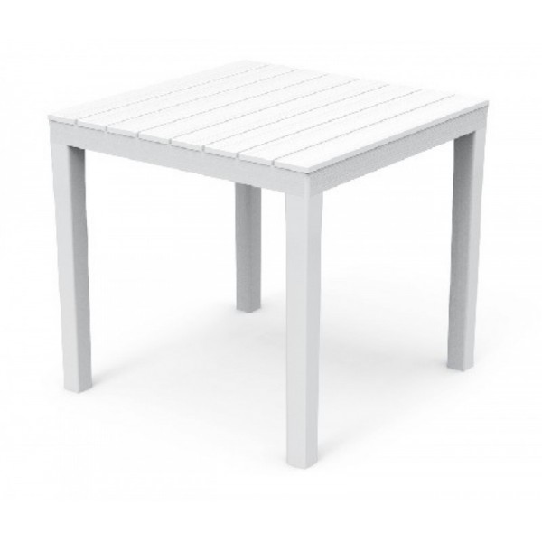 TAVOLO RESINA QUADRATO BALI BIANCO