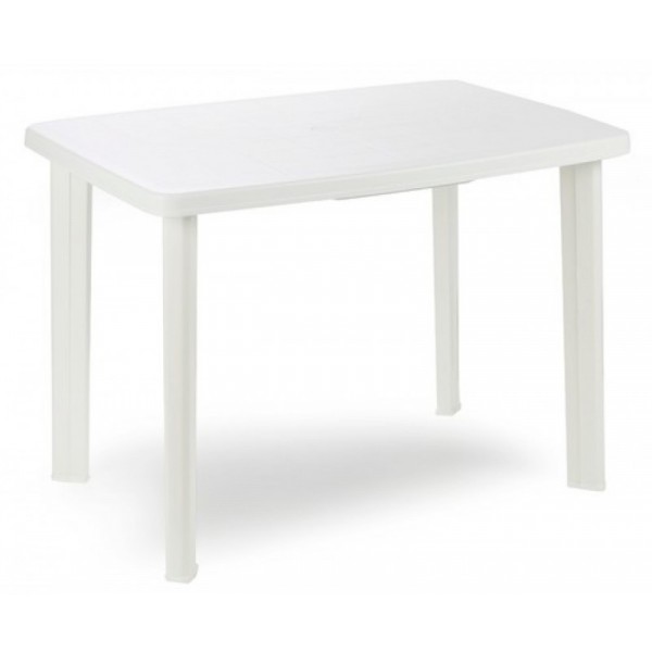 TAVOLO RESINA RETTANG. FARETTO BIANCO