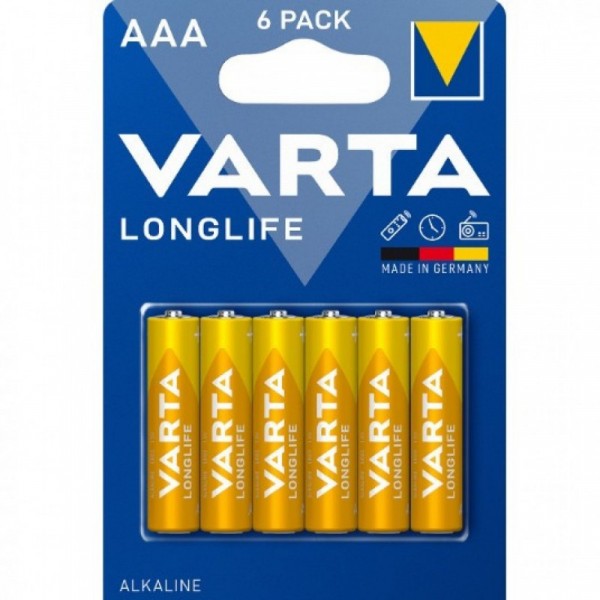 VARTA LONGLIFE ALCALINE M/STILO BL.6 PZ